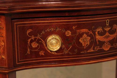 A Quality Late 19th Century Serpentine Display Cabinet