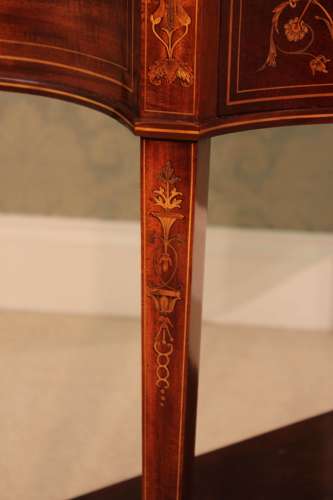 A Quality Late 19th Century Serpentine Display Cabinet