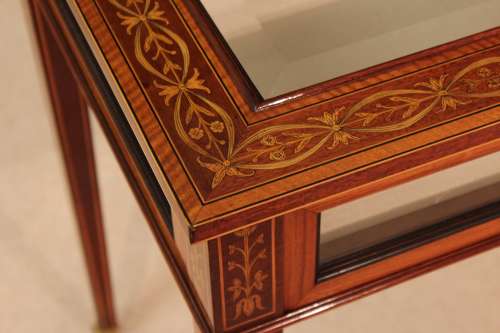 An Edwards & Roberts Late Victorian Mahogany Inlaid Rectangular Table