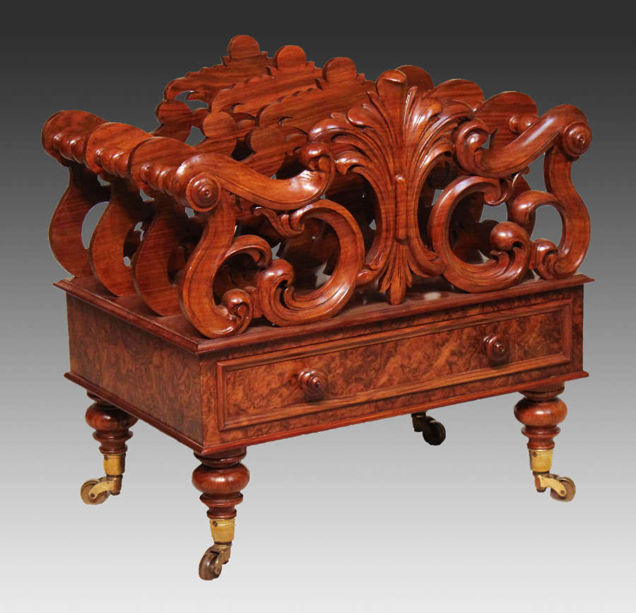 The Fine Quality Victorian Burr-walnut Canterbury