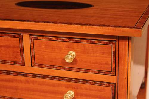 The Quality Edwardian Satinwood Inlaid Side Table.