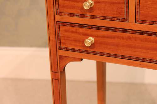The Quality Edwardian Satinwood Inlaid Side Table.