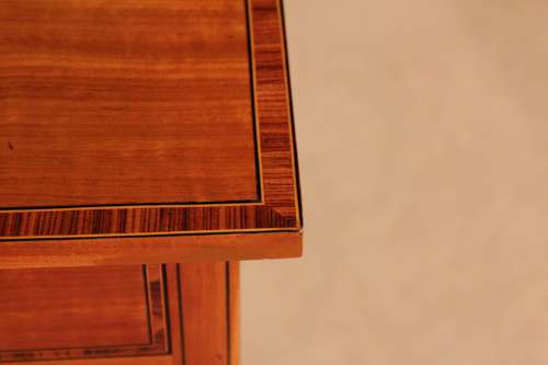 The Quality Edwardian Satinwood Inlaid Side Table.