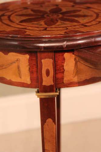 A Beautiful Inlaid Victorian Round Top Kettle Stand