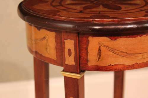 A Beautiful Inlaid Victorian Round Top Kettle Stand