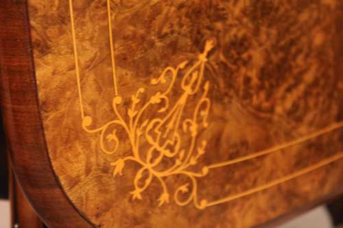 A Fine Quality Burr Walnut Inlaid Baby Sutherland Table.