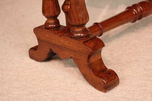 A Fine Quality Burr Walnut Inlaid Baby Sutherland D-Ended Table.