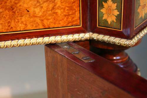 A Victorian Inlaid Burr-Walnut and Ormolu Mounted Pier Cabinet