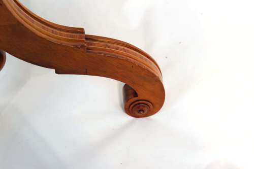 A Fine Victorian Burr Walnut Inlaid Revolving Library Table