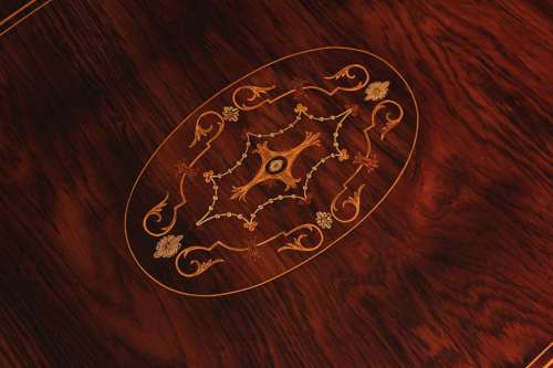 A Quality Late Victorian Inlaid Rosewood Pembroke Table