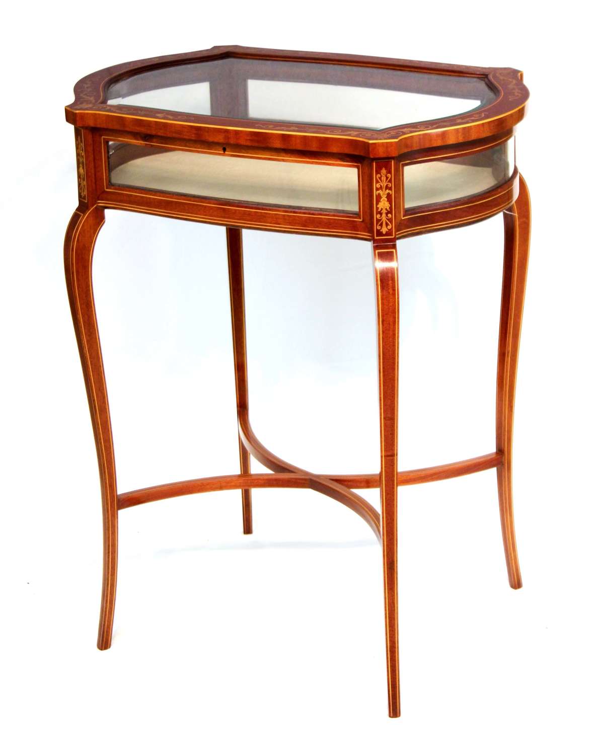 A Superb Late Victorian Mahogany Inlaid Bijouterie Table