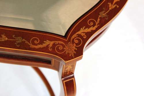 A Superb Late Victorian Mahogany Inlaid Bijouterie Table