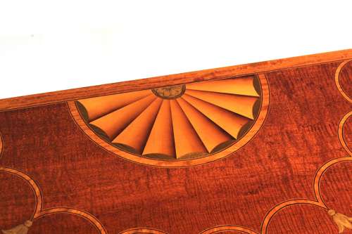 A Quality Late Victorian Mahogany Inlaid Serpentine Card Table