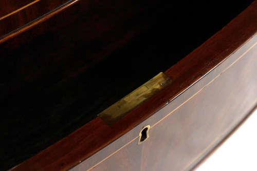 The Quality Edwardian Mahogany Inlaid Bow Fronted Chest