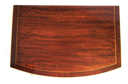 The Quality Edwardian Mahogany Inlaid Bow Fronted Chest