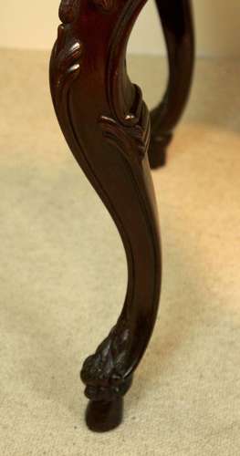 A mahogany Late Victorian Period stool by Edwards & Roberts of London.
