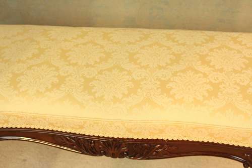 A mahogany Late Victorian Period stool by Edwards & Roberts of London.
