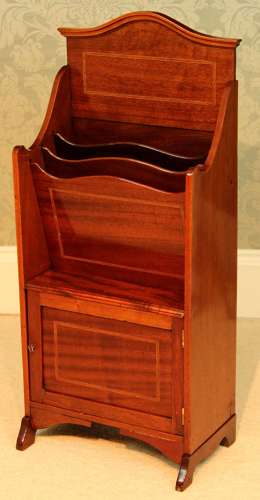 A Quality Edwardian Mahogany Inlaid Magazine Rack