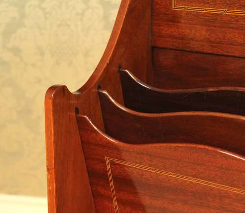 A Quality Edwardian Mahogany Inlaid Magazine Rack