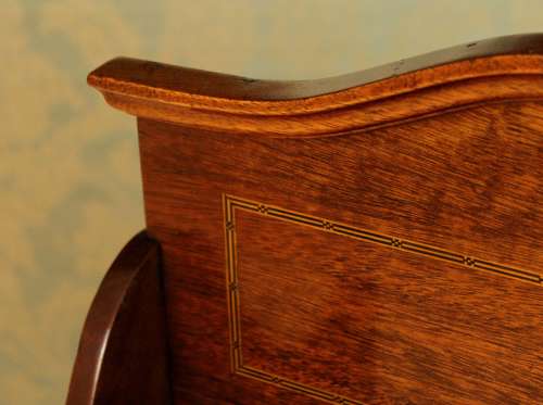 A Quality Edwardian Mahogany Inlaid Magazine Rack