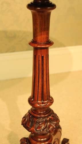 A Fine Quality Victorian Burr-Walnut Inlaid Oval Tripod Table
