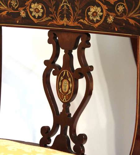 A Quality Pair of Late Victorian Mahogany Inlaid Tub Chairs