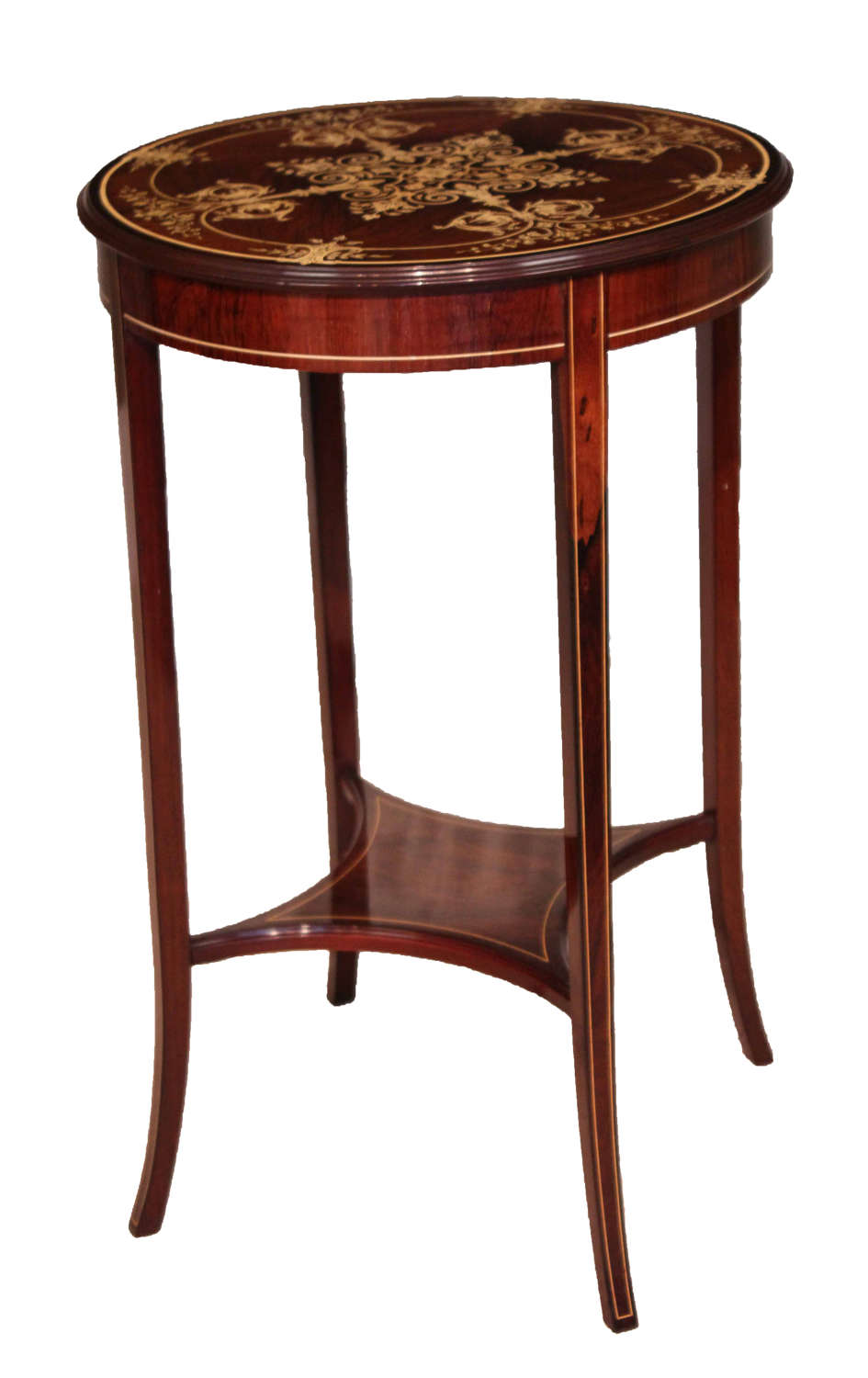 An Edwardian Quality Late Victorian Rosewood Inlaid Table