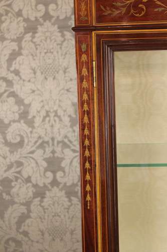 The Quality Late Victorian Mahogany Inlaid Display Cabinet
