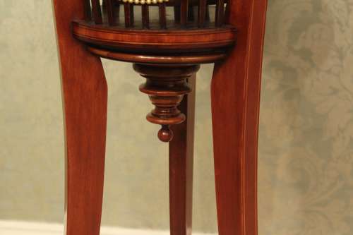 A Pair of Edwardian Mahogany Inlaid Jardinières