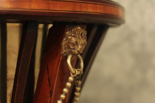 A Pair of Edwardian Mahogany Inlaid Jardinières