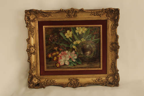 Thomas Collins 1893, A Good Pair of Still life Oil Paintings on Canvas