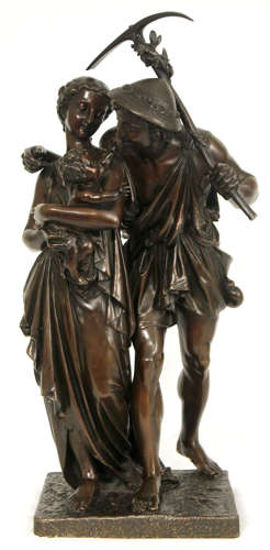 A Late 19th C French Large Bronze 