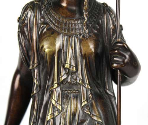 A 19th Century Egyptian style bronze maidens by Eutrope Bouret