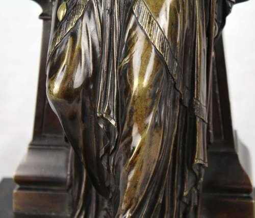 A 19th Century Egyptian style bronze maidens by Eutrope Bouret