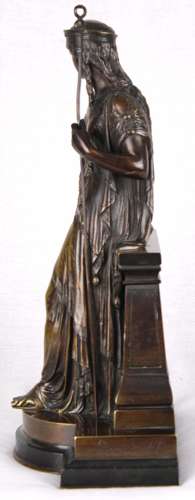 A 19th Century Egyptian style bronze maidens by Eutrope Bouret