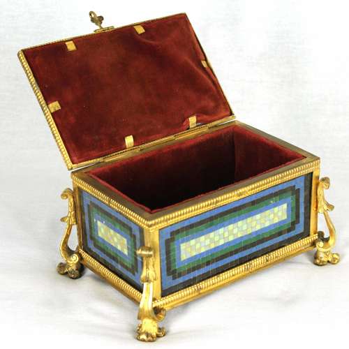 A Late 19th Century Italian Micro Mosaic and Ormolu box