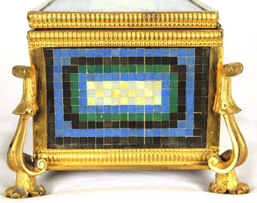 A Late 19th Century Italian Micro Mosaic and Ormolu box