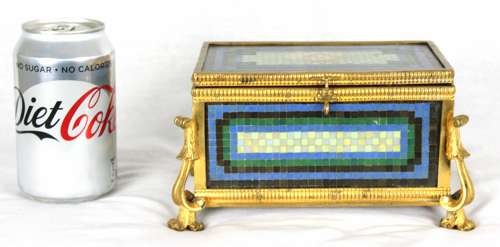 A Late 19th Century Italian Micro Mosaic and Ormolu box