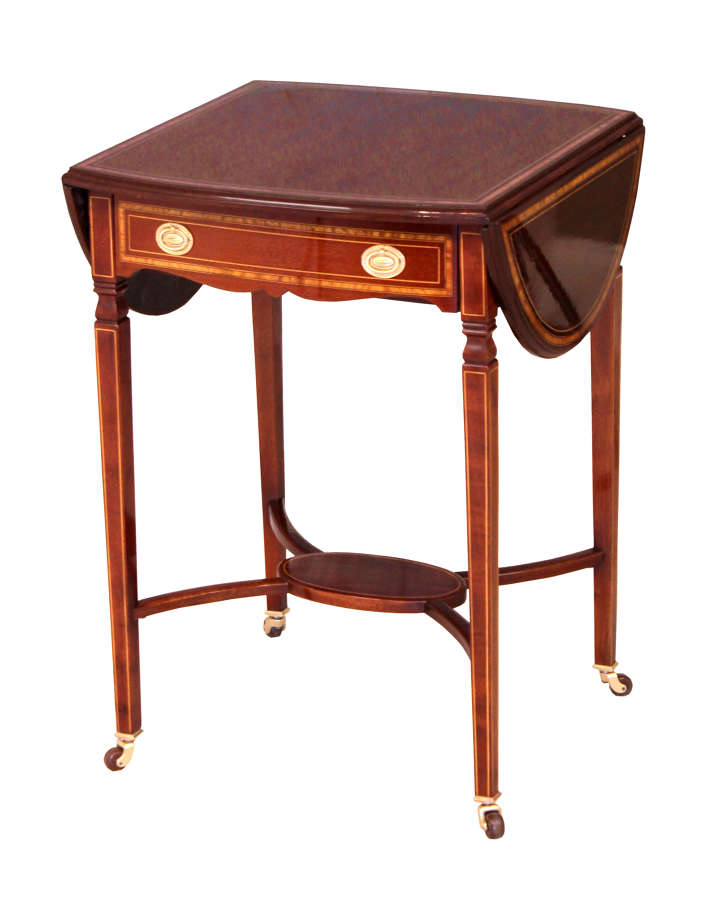 The Quality Edwardian Mahogany Inlaid Pembroke Table