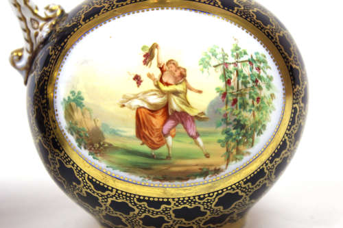 A fine pair of 18th century sevres bottle jugs