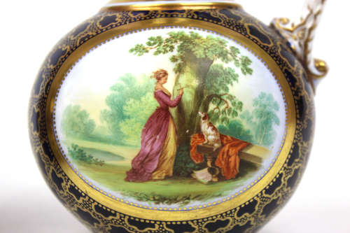 A fine pair of 18th century sevres bottle jugs