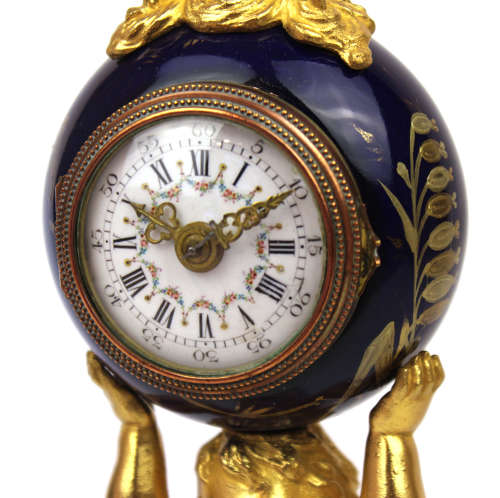 A 19th c. Cherub mantel clock