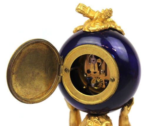A 19th c. Cherub mantel clock