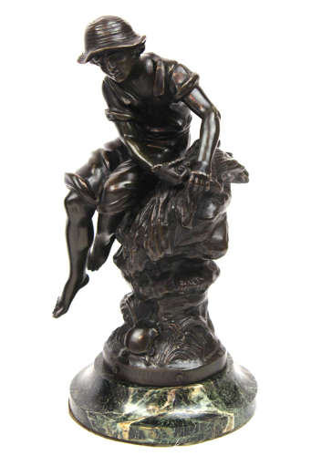 A Pair of 19th Century French Bronzes of Botteleur & Fontaine Fleurie
