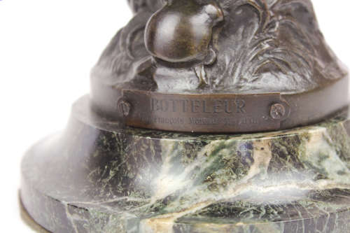 A Pair of 19th Century French Bronzes of Botteleur & Fontaine Fleurie