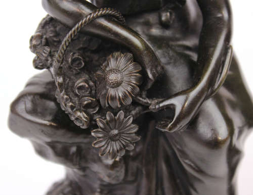 A Pair of 19th Century French Bronzes of Botteleur & Fontaine Fleurie