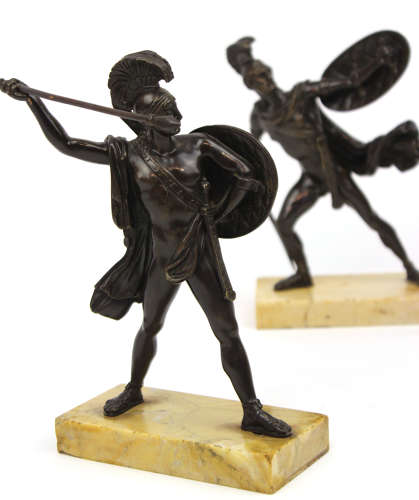 A Pair of 19th Century Gladiator Bronzes