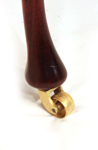 A Victorian Rosewood Marquetry Triangular Dropleaf Occasional Table.