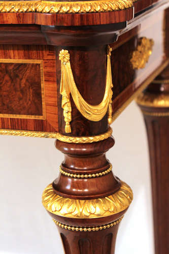 An Exceptional Walnut Inlaid and Ormolu Mounted Card Table
