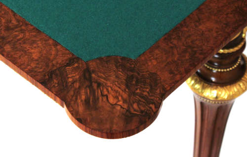 An Exceptional Walnut Inlaid and Ormolu Mounted Card Table